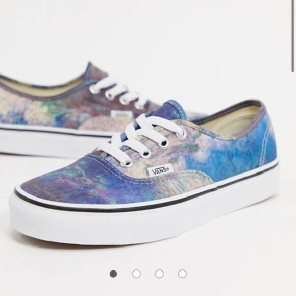 VANS Authentic Moma CLAUDE MONET Water Lily SNEAKERS Size Mens 5- Womens 6.5 - Picture 1 of 14